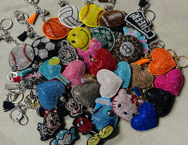 Rhinestone Keychains / Bag Charms