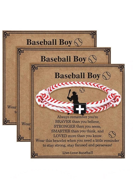 Baseball Cross Bracelet