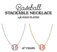 Baseball Stackable Necklace