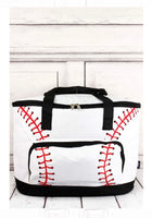 Baseball Tote Cooler - White