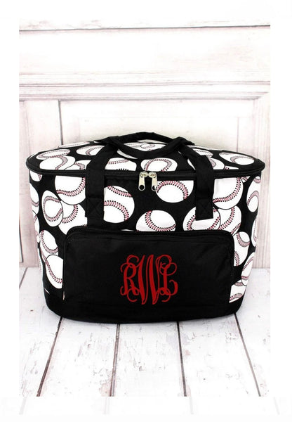 Baseball Tote Cooler - Black