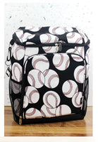 Baseball Backpack Cooler - Black