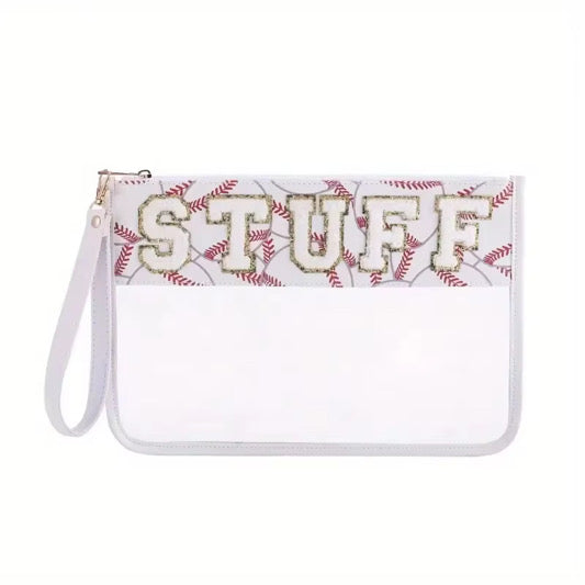 Baseball Chenille Pouch